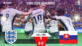 England vs Slovakia  Euro 2024 Highlights  EA FC24 eafc24 [upl. by Lesna]