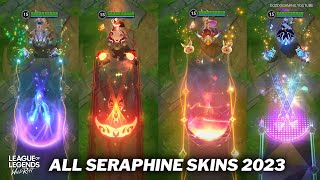 All Seraphine Skins 2023 Wild Rift  Outdated [upl. by Aitan]