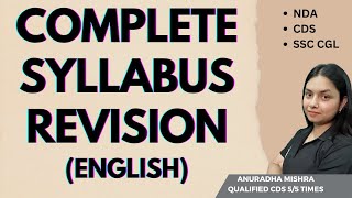 Complete English syllabus revision for all exams Part 1  English by Anuradha Maam quickrevision [upl. by Nireves]