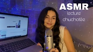 ASMR  Lecture Chuchotée proche du micro ✨ [upl. by Eduam494]