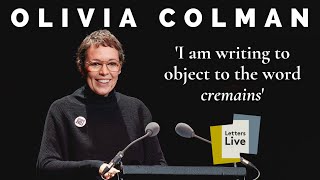 Olivia Colman reads a novelists rather funny complaint letter to a funeral parlour [upl. by Pat613]