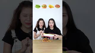 Eat or skip  Who will be lucky 💁🏻‍♀️ 2 mukbang eating food cake shorts [upl. by Slrahc742]