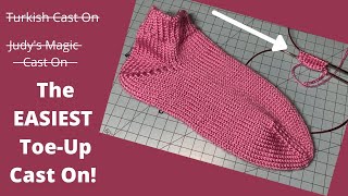 The EASIEST ToeUp Sock Cast On  A Knitting Tutorial [upl. by Sisi]