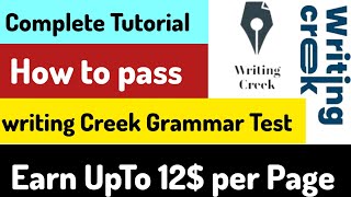 Writing Creek Grammar Test Answers  How To Pass Writing Creek Test Learn with Sidra [upl. by Elicul]