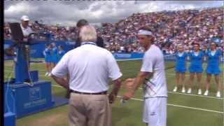 AEGON Championships Mens Singles 2012  David Nalbandian disqualified [upl. by Aslehc]