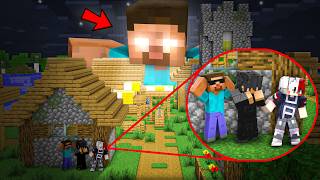 HEROBRINE Attacked Our World In Minecraft 😱 Ft junkeyy [upl. by Nauqed314]