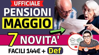 Pensioni MAGGIO 2023 💶 le 7 Novità IN ARRIVO ➡ Def 144€ FACILI IRPEF CONGUAGLI AUMENTI e ARRETRATI [upl. by Einnor]