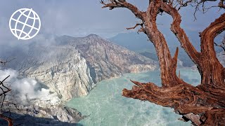 Blue Flames and Sulfur Mining at Kawah Ijen Indonesia Amazing Places 4K [upl. by Franklin481]