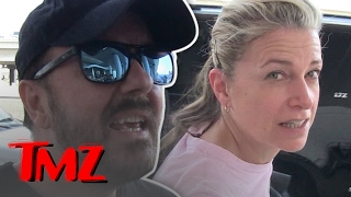 Ricky Gervais Tells Us The Trick To Being Happy In Life  TMZ [upl. by Hannavahs]