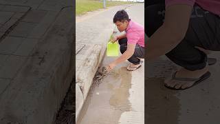 Looking Culvert Drain Water unclog remove culvert shorts [upl. by Royd88]