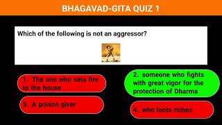 BHAGAVAD GITA QUIZ 1 [upl. by Idihc90]