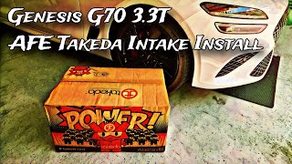 Full Install Takeda Intakes on Genesis G70 33T [upl. by Yenalem744]