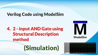 Simulation of 2input AND gate using ModelSim Bangla [upl. by Sikata]