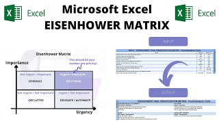 Microsoft Excel How to use the Eisenhower Matrix Free Eisenhower UrgentImportant Matrix Template [upl. by Drofnats]