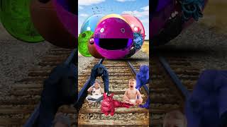 Red Cute cats amp baby vs All colors Pacman amp train driver tom… [upl. by Orlena]