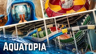 Aquatopia Water Park at Camelback Lodge  Water Slides POV [upl. by Ahras432]