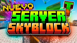 EL MEJOR SERVER SKYBLOCK PARA MINECRAFT NO PREMIUM 🌍 [upl. by Luhem]