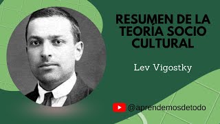 RESUMEN DE LA TEORÍA SOCIO CULTURAL o Enfoque Sociocultural de Lev Vigotsky [upl. by Sihtnyc438]