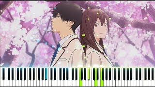 【FULL】Kimi no Suizou wo Tabetai OP quotFanfarequot  sumika Synthesia Piano Tutorial [upl. by Liw]