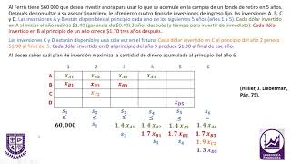 Problema de plan de inversión Al Ferris Modelo matemático y solución con solver [upl. by Hermina182]