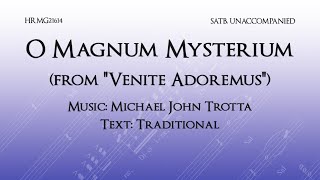 O Magnum Mysterium  Michael John Trotta [upl. by Yesmar112]