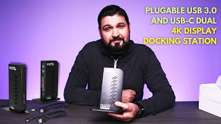 Plugable USB 30 and USB C Dual 4K Display Docking Station [upl. by Etteoj]