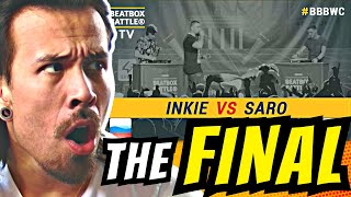 INKIE vs SARO  FINAL REACTION 5th Beatbox World Championship [upl. by Nytsyrk559]