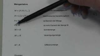 Algebra 1 Refresherkurs Mathe für FH Mengenlehre [upl. by Nyasuh]