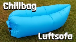 Laysack  Luftsofa  Chillbag  Luftcouch  Inflatable Beach Lounge im Review [upl. by Annahahs]