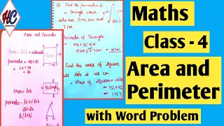 Area and Perimeter for class 4 with solutions  Maths for class 4 [upl. by Davidoff]