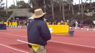 Womens javelin throw in slow motion  2015 Triton Invitational at UCSD [upl. by Matelda820]