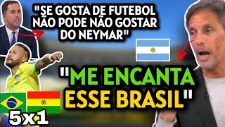 IMPRENSA ARGENTINA FICOU ENCANTADA COM BRASIL E NEYMAR NA GOLEADA BRASIL 5X1 BOLÍVIA [upl. by Whitnell]