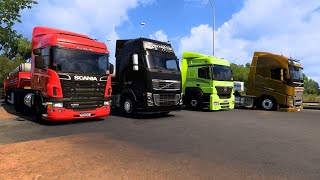 ETS2 150  COMBOIO COM 128 PLAYERS MAPA RBR EURO TRUCK SIMULATION2 150 EXPERIMENTAL [upl. by Cooke]