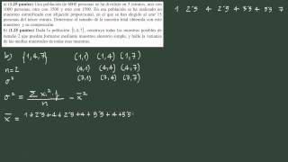 5 Ejercicio 5 teoría muestras muestreo estratificado y varianza de las medias muestrales [upl. by Ajaj]