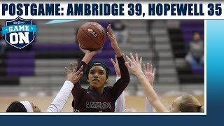 Game On Postgame Ambridge 39 Hopewell 35 [upl. by Irdua]