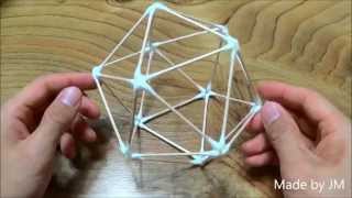 How to make a Cotton Swab Icosahedron [upl. by Yusem]