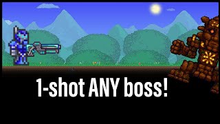 PATCHED1shot bosses with the vortex beater  XboxPlaystation Terraria glitch [upl. by Yadsnil]