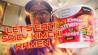 LETS EAT JONGGA Spicy Kimchi Ramen Taste Test [upl. by Katusha]