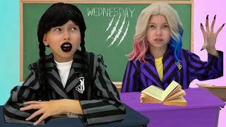 Wednesday Addams and Alice shows a good example of behavior Friendship at school [upl. by Annaya292]