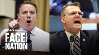 Rep Pat Fallon acting Secret Service Director Ronald Rowe get into heated exchange at hearing [upl. by Ahseek]