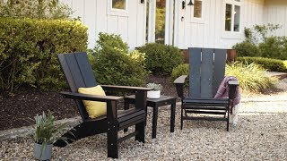 POLYWOOD® Modern 3Piece Curveback Adirondack Set  PWS4201 [upl. by Schaefer491]