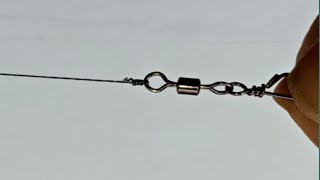 How to tie the fishing knot for the swivel braided or fluorocarbon line [upl. by Neerehs104]