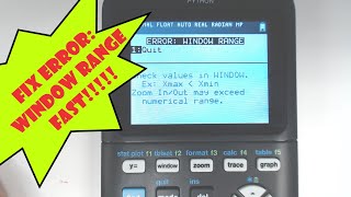 Error Window Range TI84 Plus CE Graphing Calculator [upl. by Arenahs]