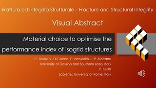 Material choice to optimise the performance index of isogrid structures [upl. by Aicenaj638]