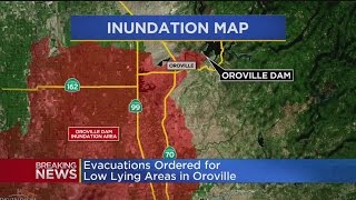 Oroville Dam Emergency Spillway Eroding Evacuations Ordered [upl. by Munson]