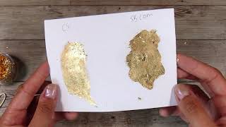 Using Gilding Flakes to Create a Marbled Background [upl. by Acinoreb894]