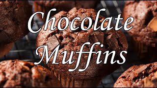 🍫 Double Chocolate Muffins – Rich Fudgy amp Loaded with Chocolate  ScrumptiousRecipes ✨🧁 [upl. by Margarethe]