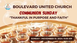 Boulevard United Church Divine Worship Service Sunday November 10 2024 [upl. by Garald214]