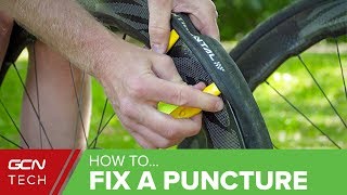 How To Fix A Puncture On A Road Bike  Repair A Roadside Flat Tyre [upl. by Gottlieb567]