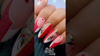 Christmas Nail Art Ideas natdenail short nails design christmas nailartathome [upl. by Oam]